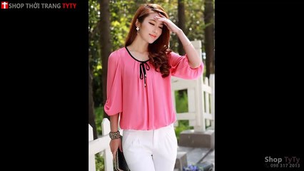 50 mẫu áo sơ mi nữ Hàn Quốc siêu đẹp 2016