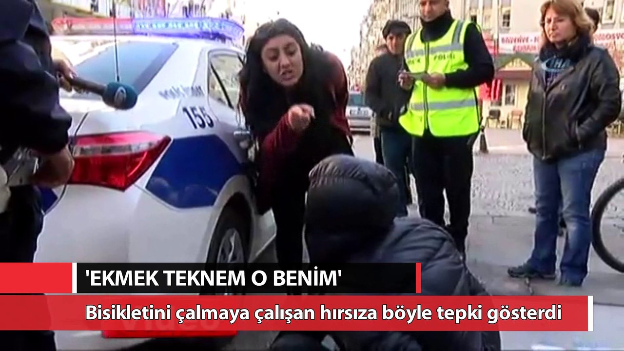 Bisikletini çalan hırsıza demediğini bırakmadı