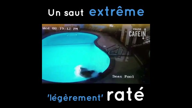 Un saut extrême dans une piscine finit mal