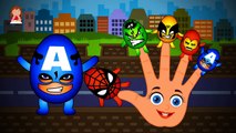 SuperHeroes Cartoons Singing Finger Family Children Nursery Rhymes for Kids and Babies