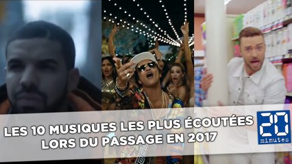 Les 10 musiques les plus écoutées lors du passage en 2017