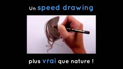 Un speed drawing capillaire extrêmement réaliste !