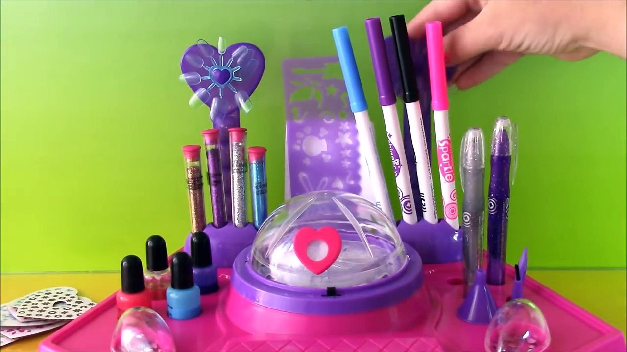 Cra-Z-Art Shimmer n Sparkle Designer Nail & Tattoo Studio! DIY Glittery Tattoos Design Pretty Nails