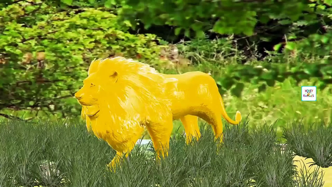 Dinosaurs Elephant Vs Gorilla Lion Short Movies For Kids, Lion Tiger Dinosaurs Finger Family Rhymes