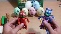 PJ Masks Play Doh Surprise Eggs Disney and Mickey Mouse Friend. Connor, Greg and Amaya PJ Masks