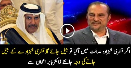 Qatari Prince will be imprisoned if He Tries to Rescue Nawaz Sharif: Babar Awan