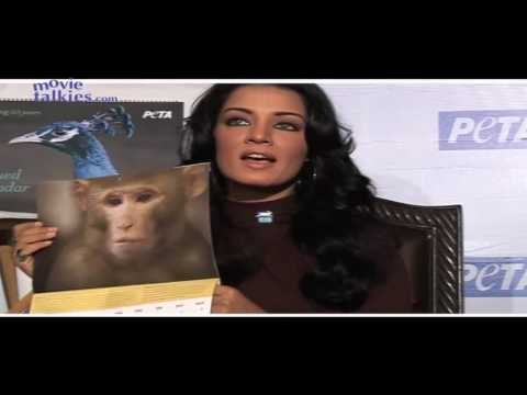 Celina Jaitley unveils 2010 PETA Calendar
