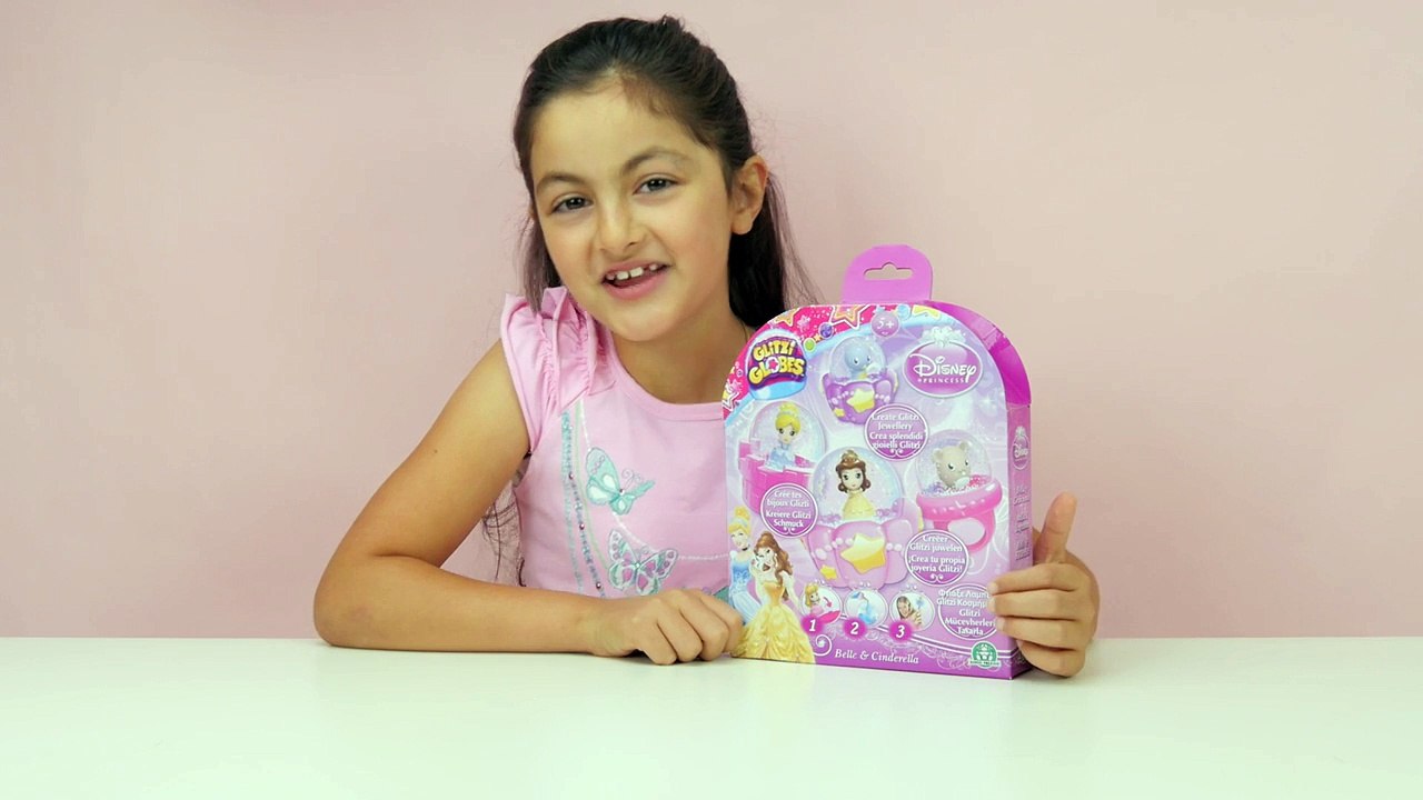 Glitzi Globes Disney Princess Cinderella & Belle, Dome Ring, How to Make a Glitter Snow Globe-PAIa88Vzfuk