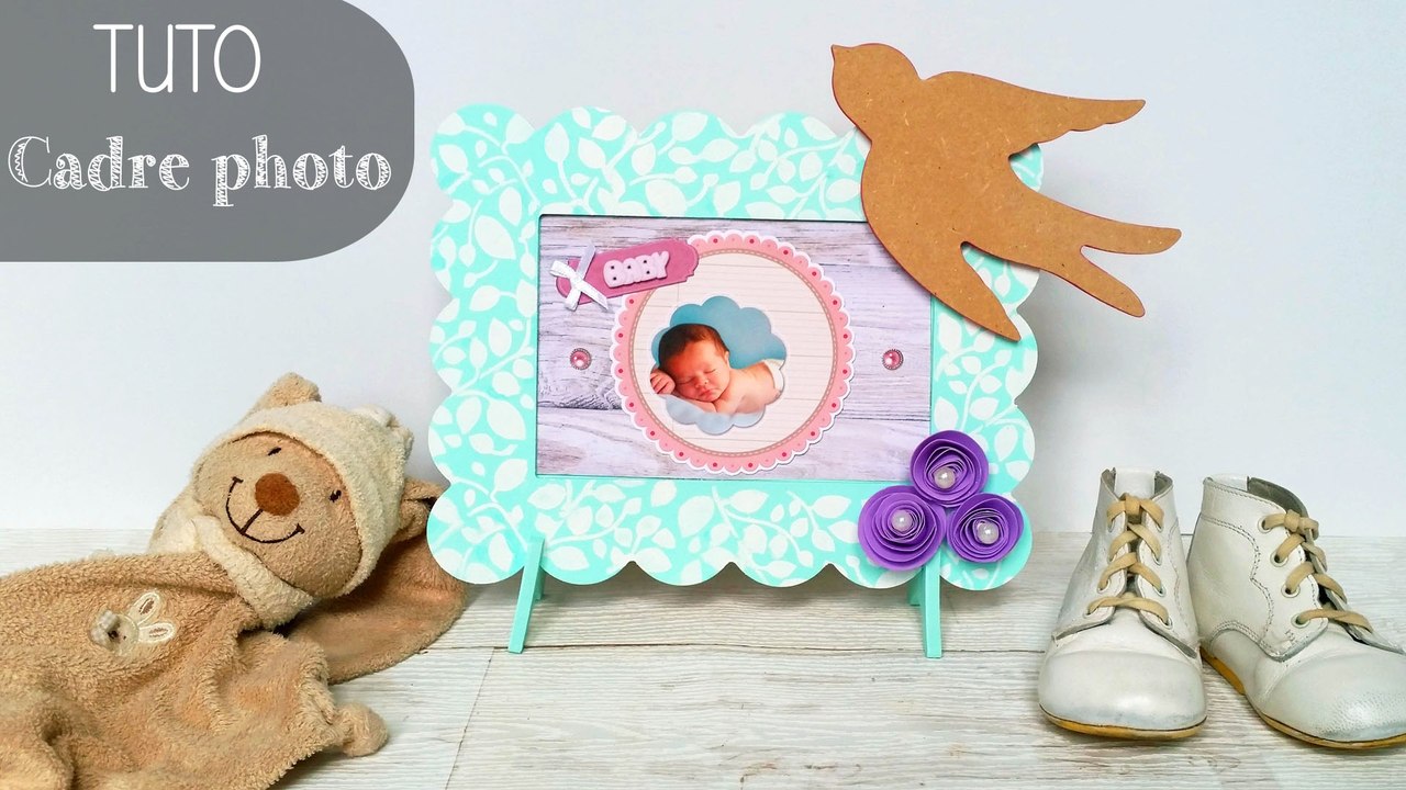 DIY - tuto cadre photo petit beurre en bois décoré avec une bombe de peinture vert pastel !