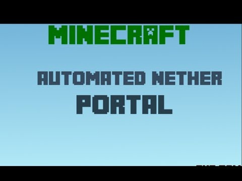Minecraft Tutorial • How to make a Automated Nether Portal