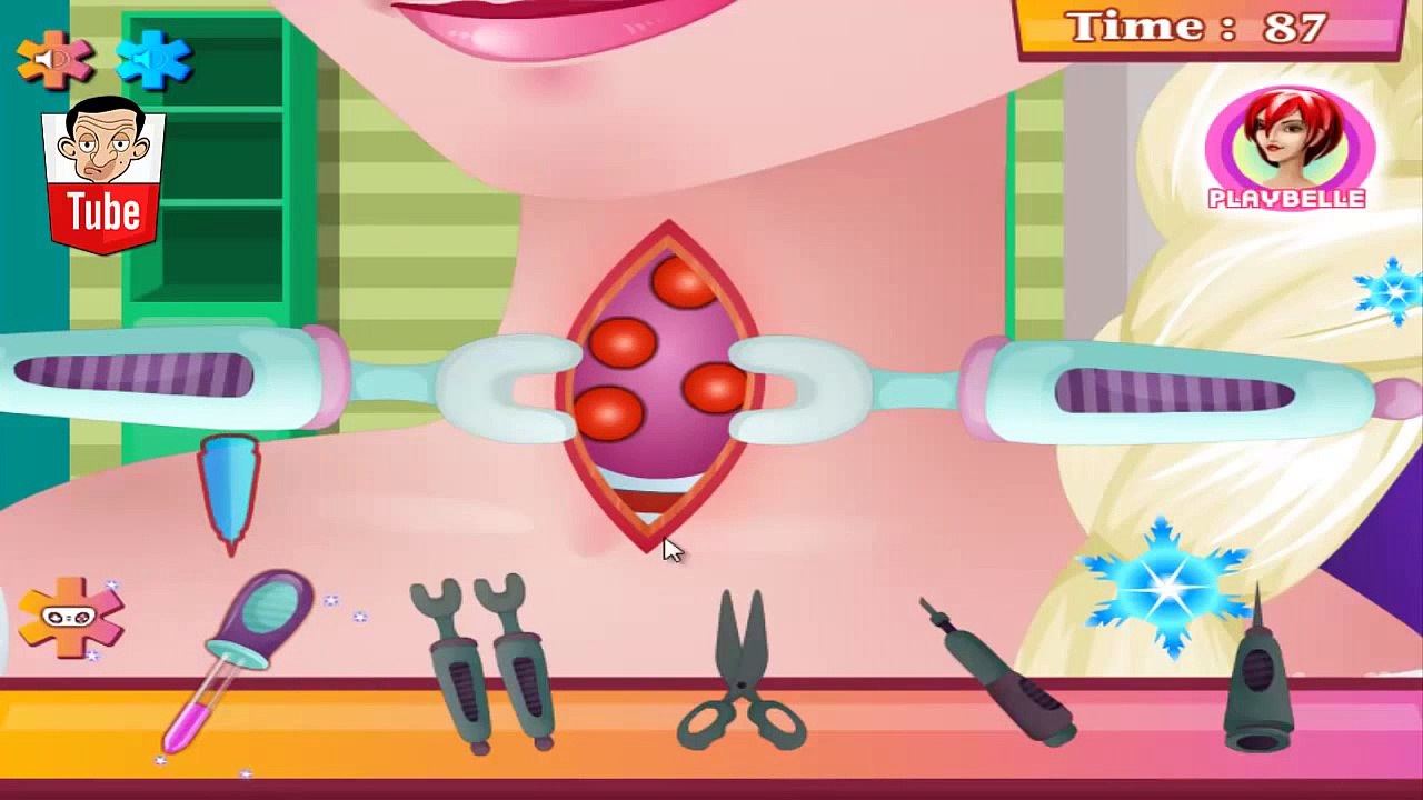 ᴴᴰ ღ Frozen Elsa Neck Surgery ღ - Disney Frozen Games - Baby Games (ST)
