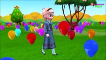 Frozen Elsa Fun with Balloons Teaching Numbers | Color Songs for Kids | ABC Balloons for Children