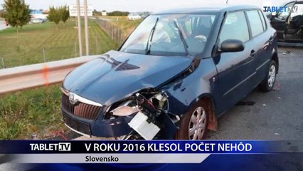 V ROKU 2016 KLESOL POČET NEHÔD