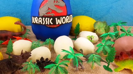 Jurassic World Dinosaur Play-Doh Surprise Eggs Part 1