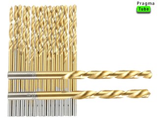 Jeu de 50 micro mèches, forets à métaux HSS nitrure de titane