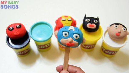 Batman vs Superman STOP MOTION Spiderman vs Ironman PLAY DOH Finger Family