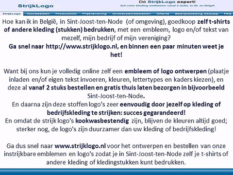 Zelf kleding bedrukken Sint-Joost-ten-Node