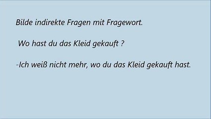 Indirekte Frage Deutsche Grammatik