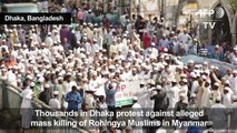 Myanmar Rohingya crisis sparks Muslim protests in Bangladesh-vbEM3_VOzuU