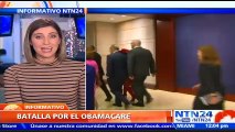 Obama visita a congresistas demócratas para intentar salvar Reforma Sanitaria