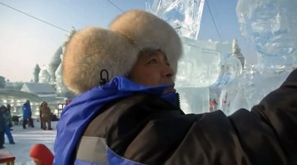 Harbin se transforme en royaume de glace (Chine)