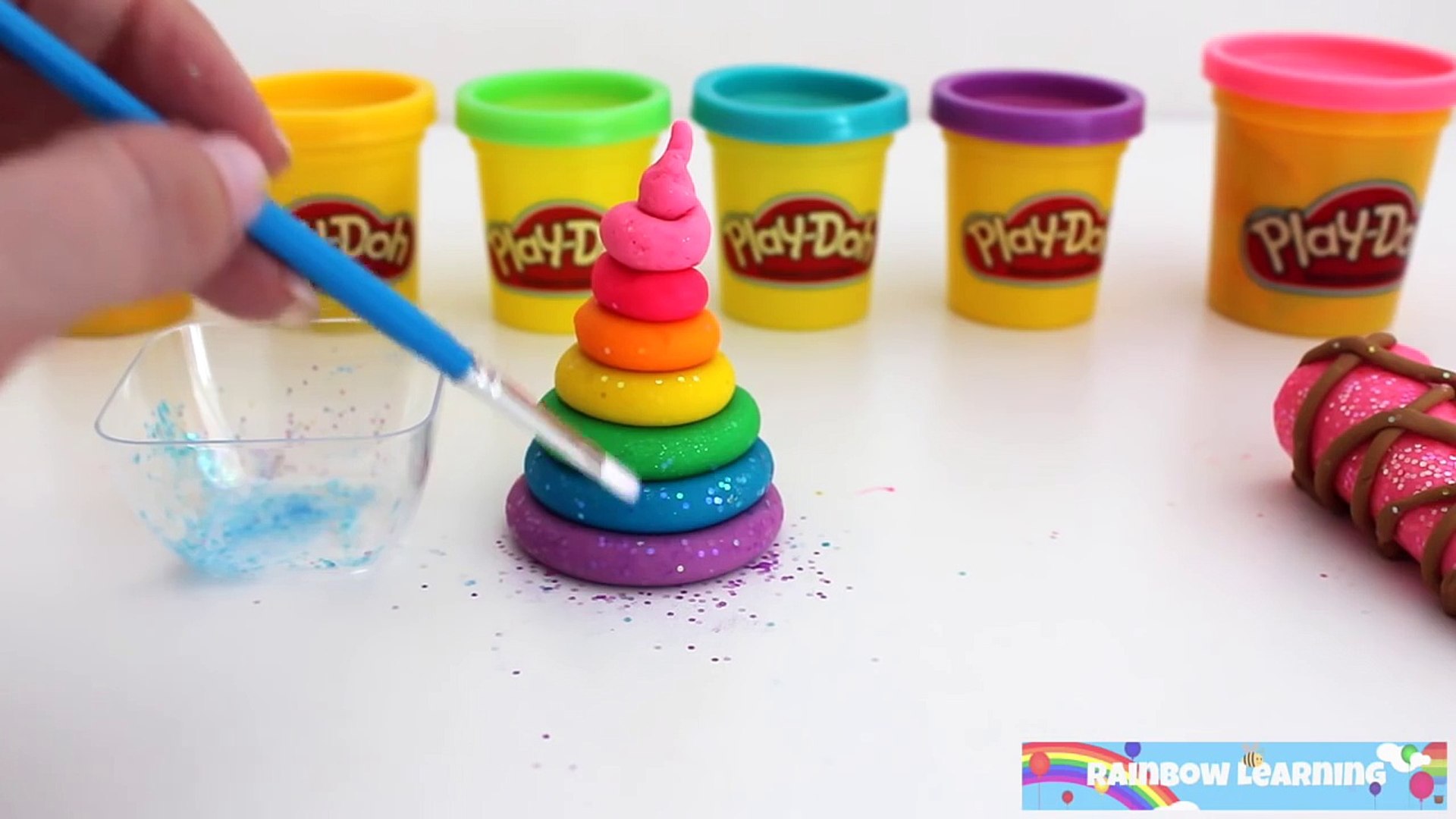 play doh rainbow learning