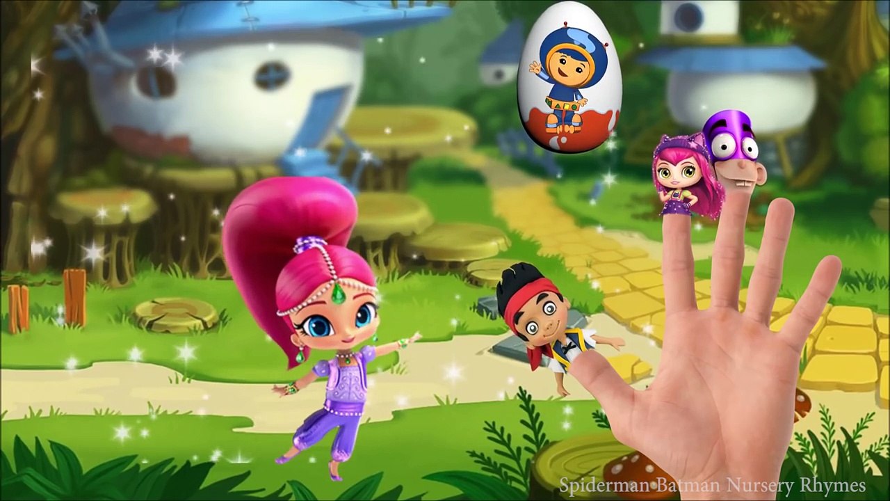 Jake and Pirates, Little Charmers, Shimmer and Shine - Finger Family Song & Surprise Eggs Cartoon