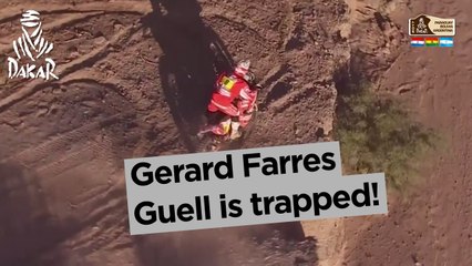 Stage 3 - Top moment: Gerard Farres Guell is trapped! - Dakar 2017