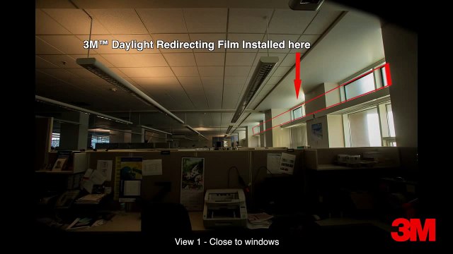 Window Film Redirects Light as seen in a Time Lapse