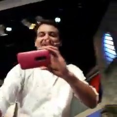 Pedro grabando en el final de Abracadabra - 03 de Enero