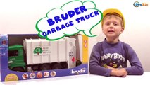 Bruder Garbage Truck! Video for kids - unboxing toys trucks. Cars Toys Review Episode 2