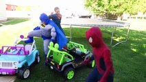 FUN Ride on Car Superhero Car Dance! Carpool Power Wheels! Superman, Batman | Comic Street Vehicles