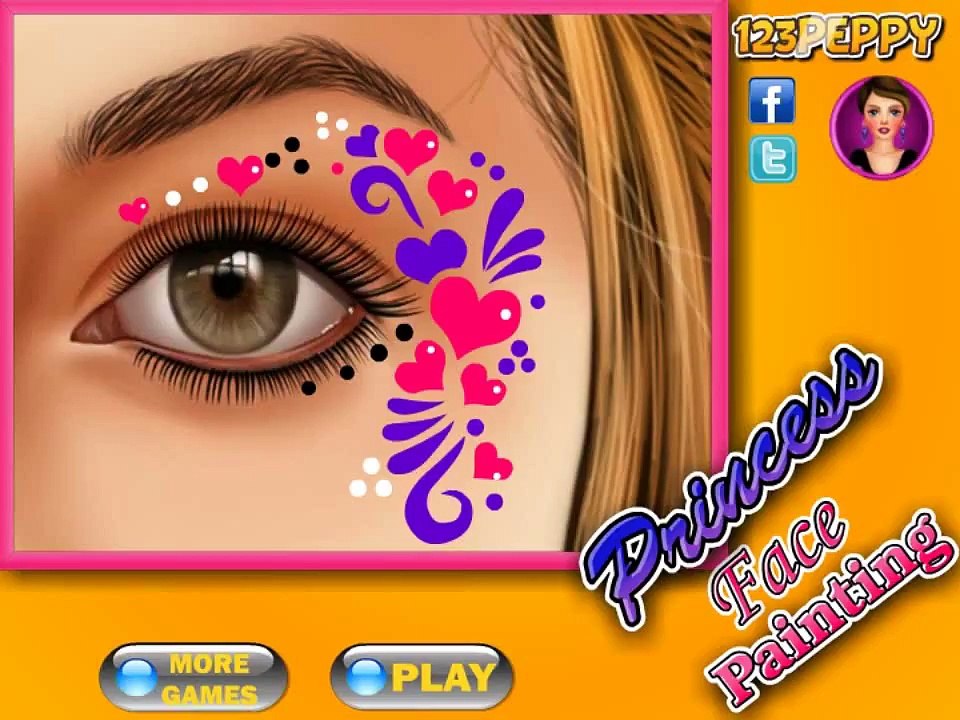 Making beautiful pictures on your face! Games for children! Cartoon girls! Childrens cartoon!