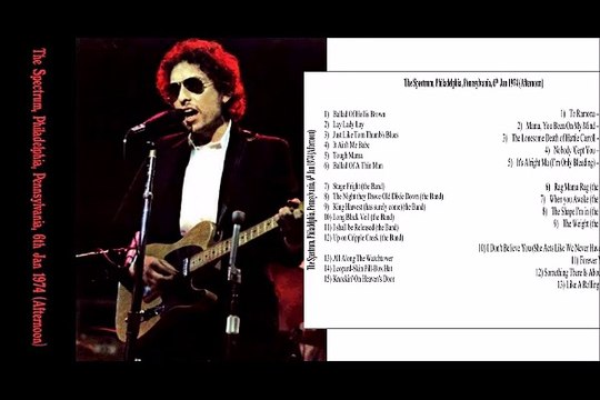 Bob Dylan & The Band - The Spectrum - Philadelphia, Pennsylvania - January 6 1974 Full Concert - Part 1