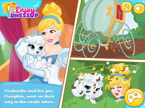 Лечим и ухаживаем за Золушкой и ее собачкой! Мультики и игры детям! Kids Games Cartoons!