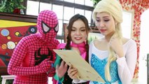 Spiderman & Frozen Elsa First Love! With Pink SpiderGirl, Anna, Joker ! Fun Superhero In Real Life
