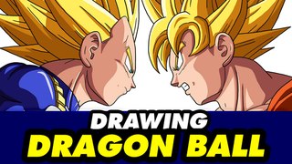 Speed drawing GOKU vs VEGETA Dragon Ball Z