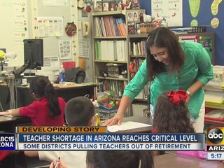 Arizona teacher shortage at critical level