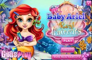 NEW Игры для детей—Disney Принцесса Малышка Ариэль Прически—Мультик для девочек