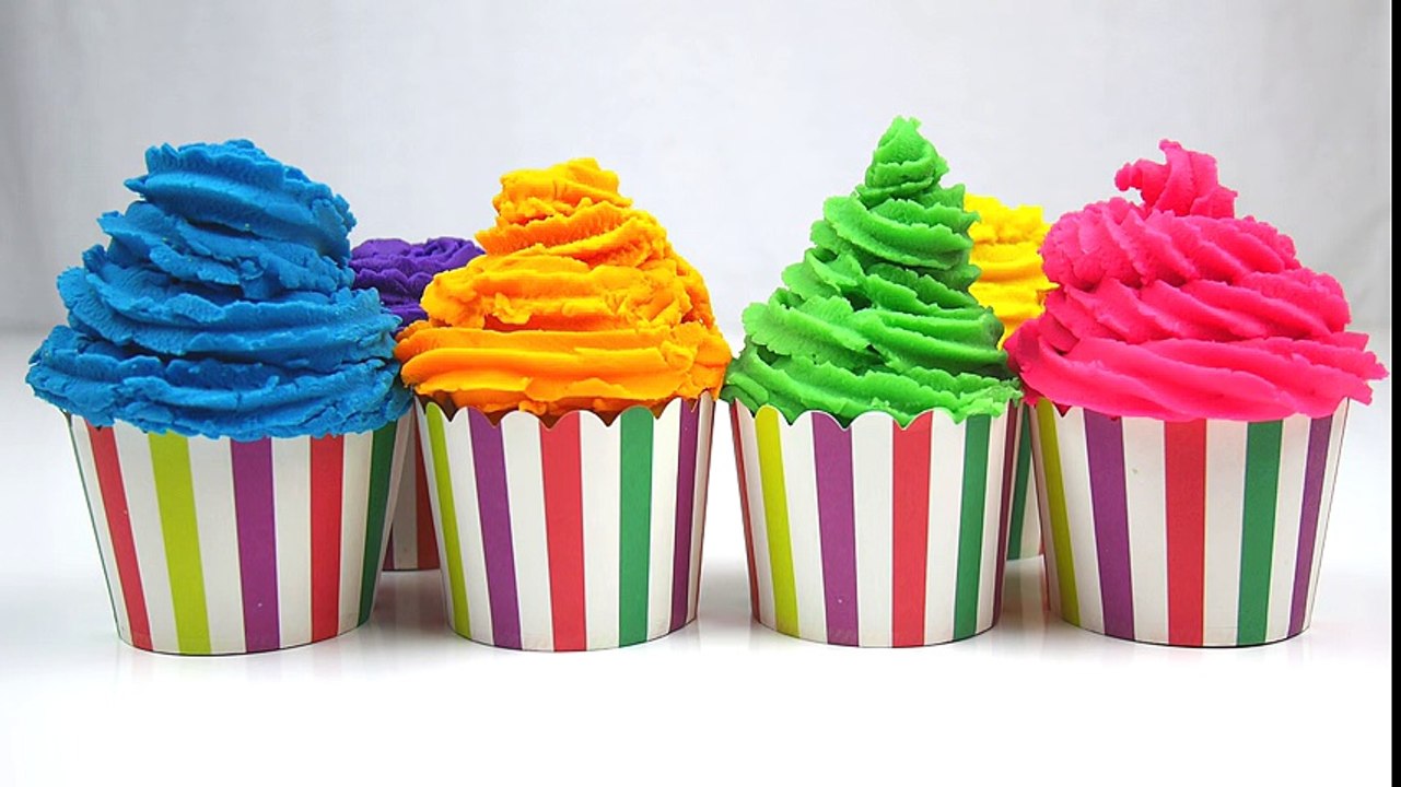 LEARN COLORS for Children w_ Play Doh Surprise eggs Ice cream Cupcakes Batman Peppa Pig Playdough