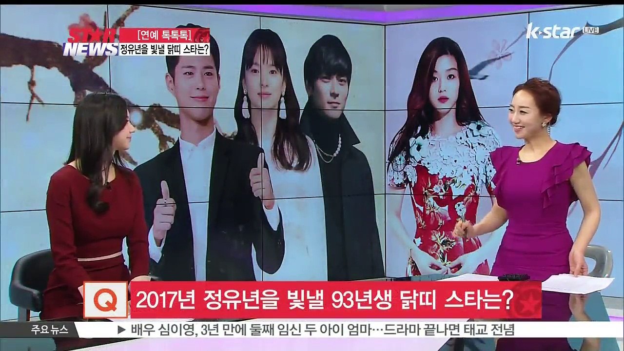 [연예 톡톡톡] 정유년을 빛낼 닭띠 스타는 누구?