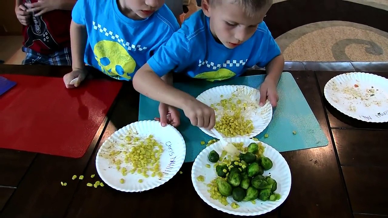 Twins Fight Over Vegetables