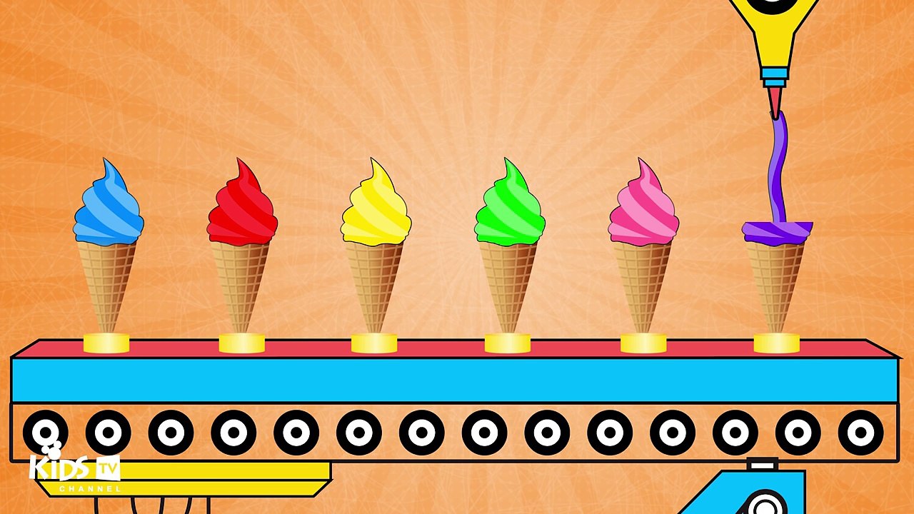 Learning Colors with Ice Cream for Kids Children – Learn Colours – Kids Video