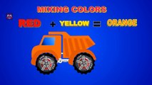Mixing Colors Street Vehicles, Construction Equipment & Monster Trucks - Learn Colours for Toddlers
