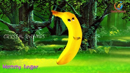 Banana Finger Family Nursery children 3d animated rhymes | Learn about fruits
