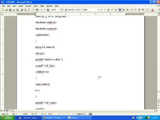 C LANGUAGE SUM OF N NUMBERS PROGRAM