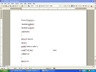 C LANGUAGE PRIME NUMBER PROGRAM