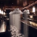 Une oeuvre d'art 3D magnifique dans une restaurant