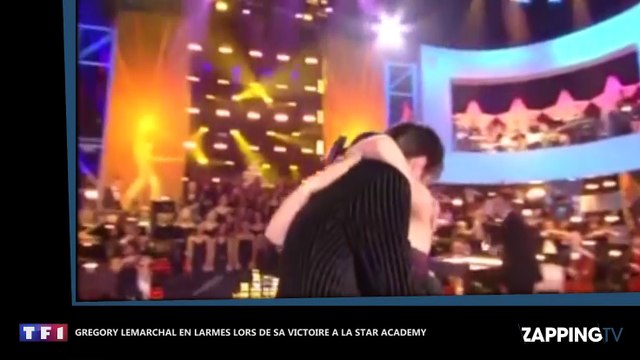 Grégory Lemarchal en larmes lors de sa victoire à la Star Academy (Vidéo)