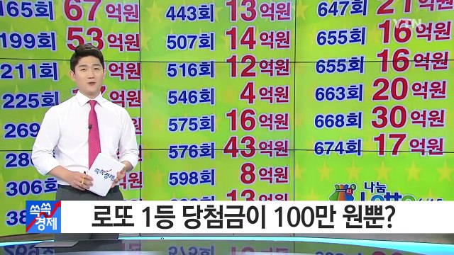 [쏙쏙] 로또 1등 당첨금이 100만 원?… 최선을 다해 도전! / YTN (Yes! Top News)